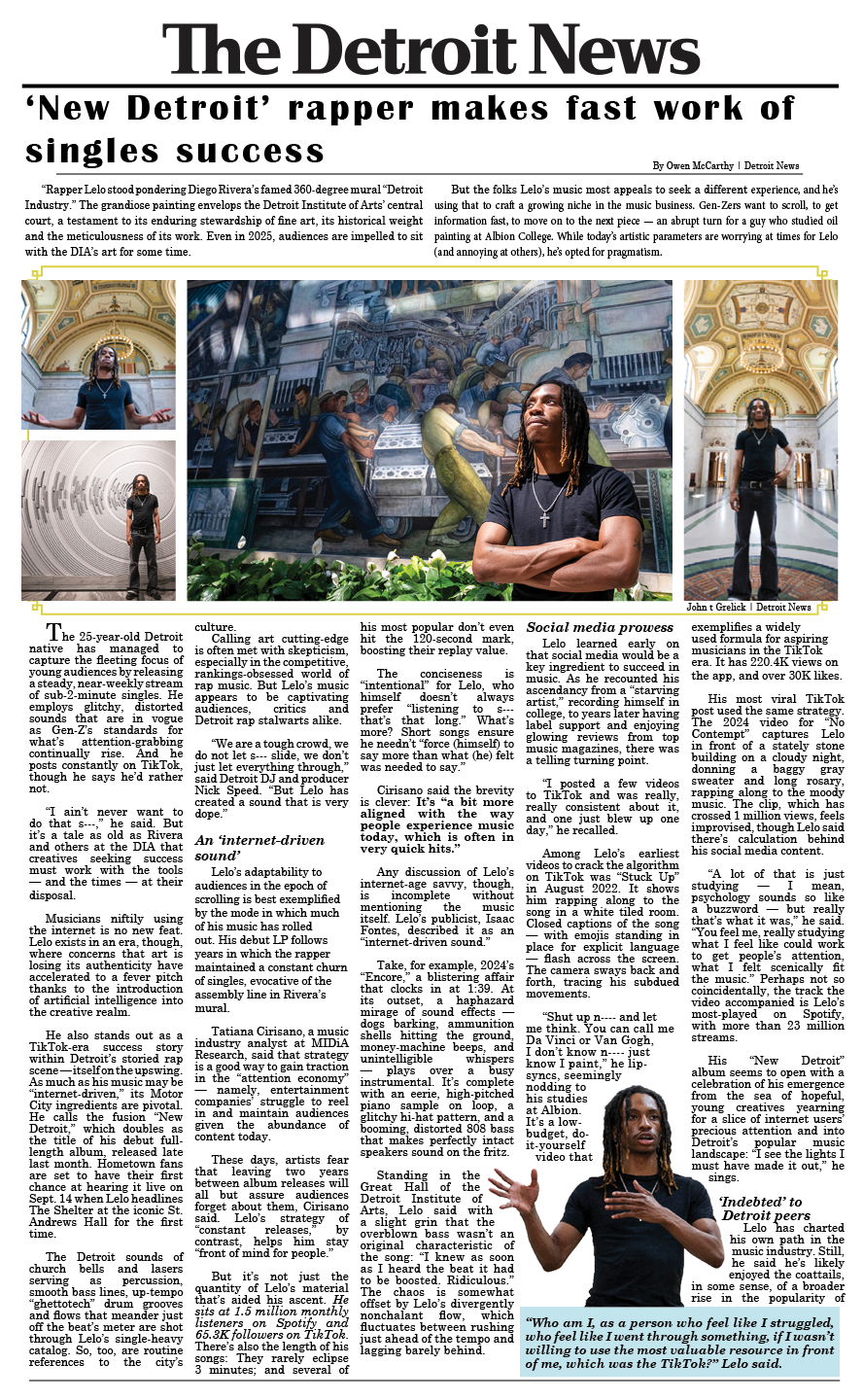 Newspaper design sample